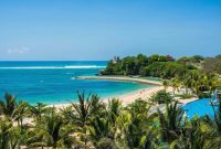 Bali beach nusa dua beaches indonesia sea sun sand island where white blue families swim surf